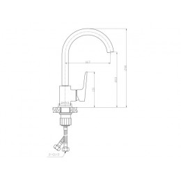 Смеситель для кухни (Lt) D35, серия FOB AV Engineering
