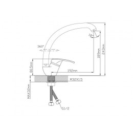Смеситель для кухни D40, серия 670 ECONOCE