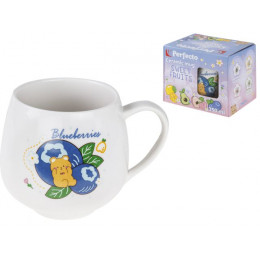Кружка керамическая, 350 мл, Sweet fruits, черника, PERFECTO LINEA