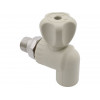 Кран шар. ПП для радиатора 20х1/2" угл., сер. FV Plast