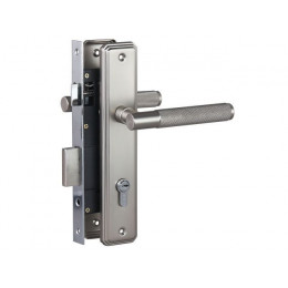 Замок врезной с/руч  БУЛАТ ЗВ4-1.02.08 ФЕРОНА матовый никель 5 перф.кл.