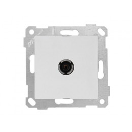 Розетка телевиз. 1-ая (скрытая, без рамки, с/з, 11dB, переходная) белая, RITA, MUTLUSAN