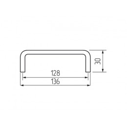 Ручка-скоба h94-128, медь полированная STARFIX