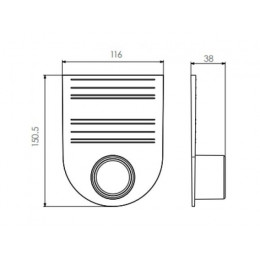 Заглушка-переходник для лотков пластиковых Стандарт 100.95, 100.125 и 100.175 (черный), Ecoteck, РБ