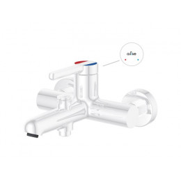 Смеситель для ванны (Lt) D35, серия Lotus белый, a-five