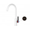 Смеситель для кухни (Lt) D35, серия Rose белый + черный, a-five