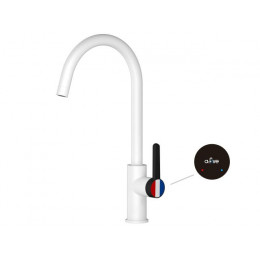 Смеситель для кухни (Lt) D35, серия Rose белый + черный, a-five