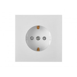 Розетка 1-ая (скрытая, с/з, з/ш) белая, Carre, BYLECTRICA