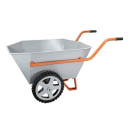 Тачка хозяйственная ТХ (200л, 400 кг, двухколесная, литая резина 380х70мм, вес 28 кг)