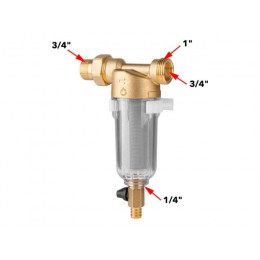Фильтр самоочищающийся 1" нар. или 3/4"вн., 100 микрон, AV Engineering (инд. упак.)