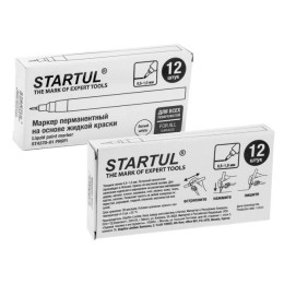Маркер промышл. перманентный на основе жидк. краски белый STARTUL PROFI (ST4370-01)