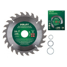 Диск пильный 190х30/20/16 мм 24 зуб. по дереву ВОЛАТ