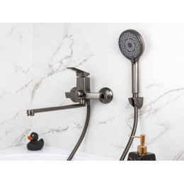 Смеситель для ванны (Lt) D35, серия Lily антрацит, a-five