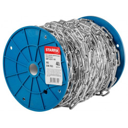 Цепь сварная длиннозвенная, оцинк. М5 DIN 763 (бухта 40 м) STARFIX