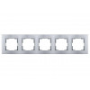 Рамка 5-ая горизонтальная серебро, RITA, MUTLUSAN