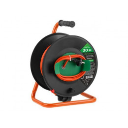 Удлинитель на катушке 30м (1 роз., 2,2кВт, б/з, ПВС 2х1,0) Юпитер