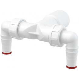 Колено с двумя штуцерами DN40/32 / 17–23 c обратными клапанами, Alcaplast