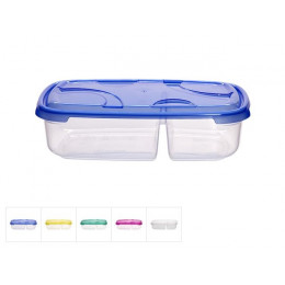 Контейнер пласт. прямоуг. 0.9 + 0.5 л, с крышкой, Frigo Plus, DRINA