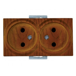 Розетка 2-ая (скрытая, б/з) орех, RITA, MUTLUSAN