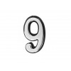 Цифра дверная АЛЛЮР пластик "9" хром