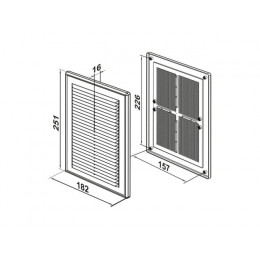 Решетка вентиляционная Seria1 2518 ZERNBERG