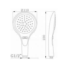 Душевая лейка, 3-функц. AVSSS-034 AV Engineering
