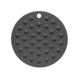 Коврик под горячее силиконовый, круглый, 17.5 х 0.2 см, GRAPHITE, PERFECTO LINEA