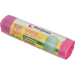 Мешки для мусора Formula с затяжкой, 35 л, 15 шт., PERFECTO LINEA