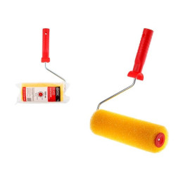 Валик поролоновый "Структурный" крупнопористый 180мм с ручкой 8мм STARTUL PROFI