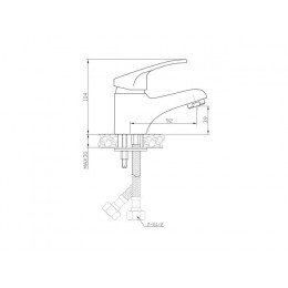 Смеситель для умывальника (Lt) D35, серия KBL AV Engineering