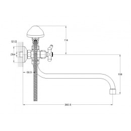 Смеситель для ванны вентильный (тип I), серия 410 ECONOCE