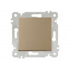 Выключатель 1-клав. двухполюсный (скрытый, без рамки, винт. зажим) золото, RITA, MUTLUSAN