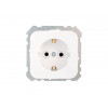 Розетка 1-ая (скрытая, с/з) белая, Гармония, BYLECTRICA