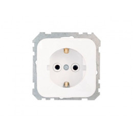 Розетка 1-ая (скрытая, с/з) белая, Гармония, BYLECTRICA