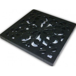 Решетка пластиковая декоративная к дождеприемнику (черный), Ecoteck, РБ