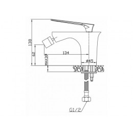 Смеситель для биде (Lt) D35, серия JWL AV Engineering