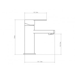 Смеситель для умывальника D35-A, серия 210 черный ECONOCE