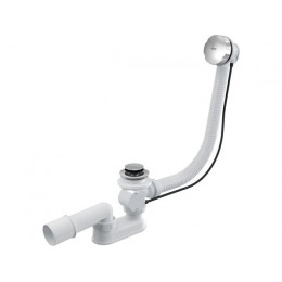 Сифон для ванны автомат комплект металл (длина 60 см), Alcaplast