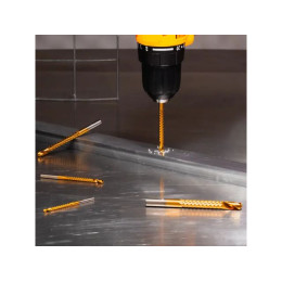 Набор cверл-фрез по металлу 3-4-5-6-8мм, HSS, ТИТАН, цилиндрический хвостовик, 5 шт. KRANZ