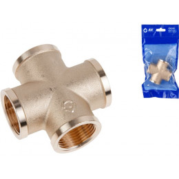 Крестовина 3/4" вн.-вн.-вн.-вн., AV Engineering (инд. упак.)