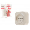Розетка 1-ая (открытая, б/з) бежевая, Bailly, LEIDEN ELECTRIC