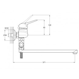 Смеситель для ванны D40-A, серия 360 ECONOCE