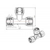 Тройник 16(2.0) для труб PEX, AV Engineering (инд. упак.)