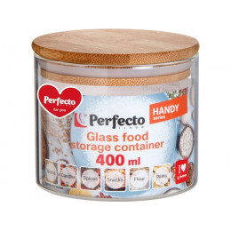Банка для сыпучих продуктов стеклянная 400 мл, серия Handy, PERFECTO LINEA