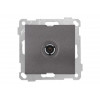Розетка телевиз. 1-ая (скрытая, без рамки, с/з, 11dB, переходная) дымчатая, DARIA, MUTLUSAN