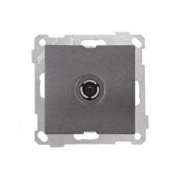 Розетка телевиз. 1-ая (скрытая, без рамки, с/з, 11dB, переходная) дымчатая, DARIA, MUTLUSAN
