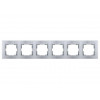 Рамка 6-ая горизонтальная серебро, RITA, MUTLUSAN