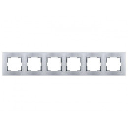 Рамка 6-ая горизонтальная серебро, RITA, MUTLUSAN