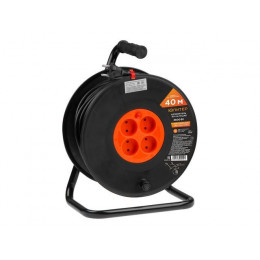 Удлинитель на катушке 40м (4 роз., 3,5кВт, б/з, ПВС 2х1,5) Юпитер
