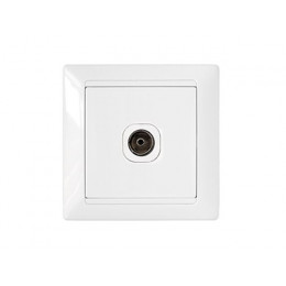 Розетка 1-ая телевизионная (скрытая) белая, Стиль, Bylectrica